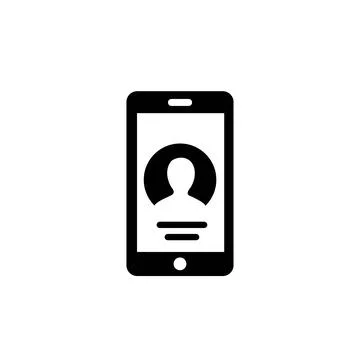 Smartphone profile icon, on white background Stock Illustration