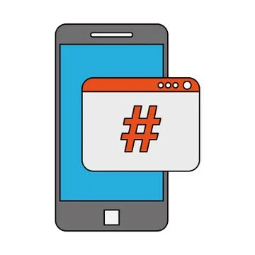 Smartphone programming code symbol 스톡 일러스트