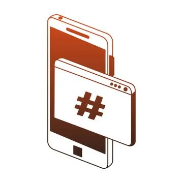 Smartphone programming code symbol red lines Stockillustratie