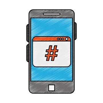 Smartphone programming code symbol scribble イラスト素材