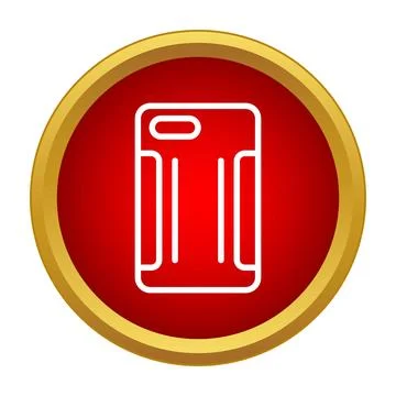 Smartphone protection case icon displaying flat design Stock Illustration