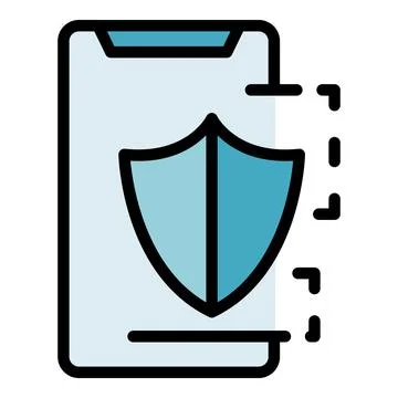 Smartphone protection icon vector flat Stock Illustration