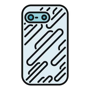 Smartphone protective cover with abstract lines design Stock Illustration