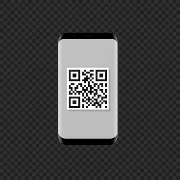 Smartphone with QR code icon Illustrazione stock