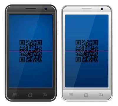 Smartphone qr code Illustrazione stock