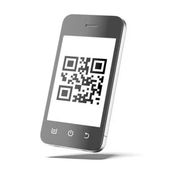 Smartphone with qr code Illustrazione stock