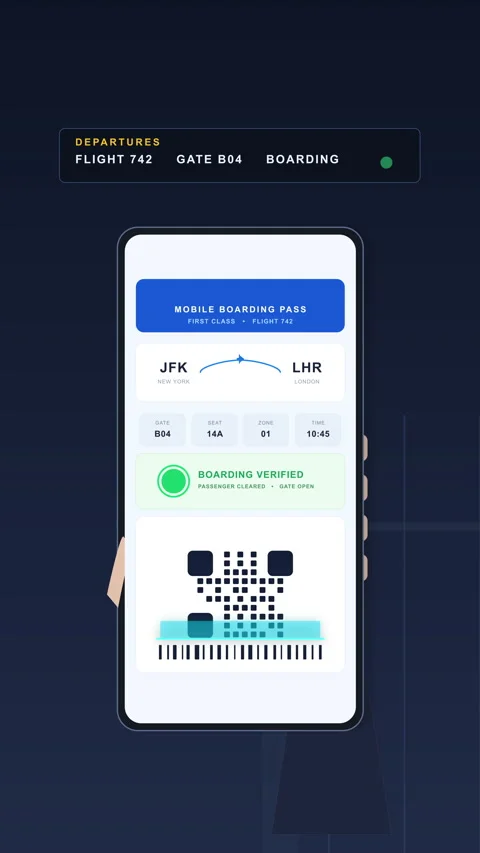 Smartphone qr code scan animation user interface digital mobile screen Vidéo 346543540
