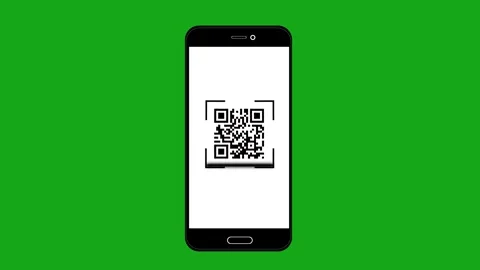 Smartphone QR code scanning animation for online payment Stock Footage 298928958
