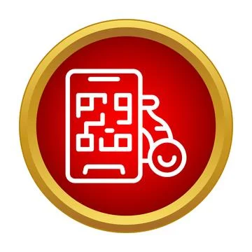Smartphone with qr code for scooter sharing service Stock Illustration
