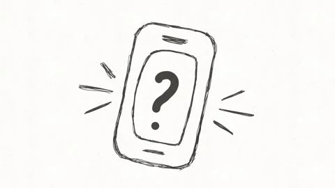 Smartphone Question Mark and Help Concept Animation Vídeo Stock 342018484