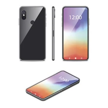 Smartphone realistic 3d vector illustration Stock Illustration