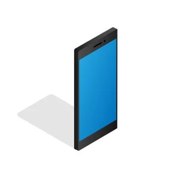 Smartphone realistic 3d vector isometric illustration in flat style Stock Illustration