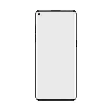 Smartphone realistic mockup front view with blank screen Stock Illustration