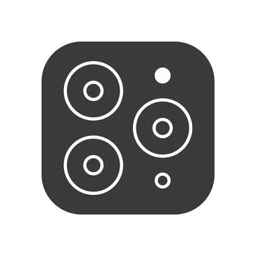 Smartphone Rear Triple Camera Lens Icon Stock Illustration