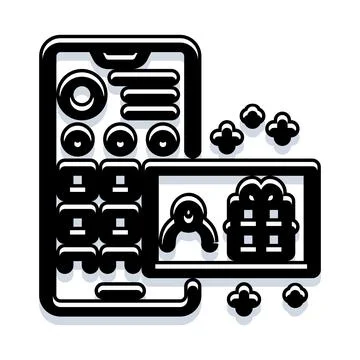 Smartphone receiving gift box online reward application Stock Illustration