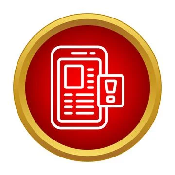 Smartphone receiving important alert notification or warning Stock Illustration