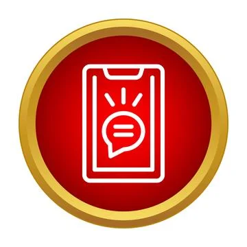 Smartphone receiving message notification, digital communication concept Stock Illustration