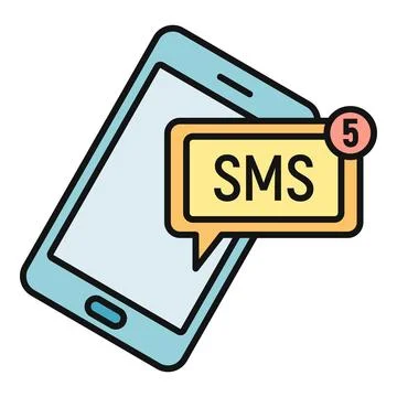 Smartphone receiving multiple sms message notifications concept Illustrazione stock