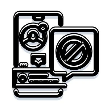 Smartphone receiving negative message illustrating cyberbullying prevention Stock Illustration