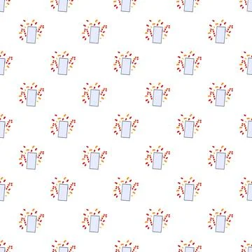 Smartphone receiving notification with confetti pattern 스톡 일러스트