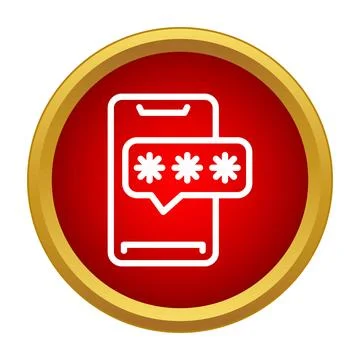 Smartphone receiving password verification code for security access Stock Illustration