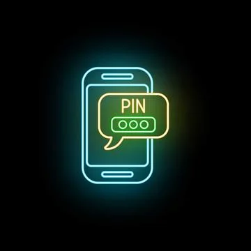 Smartphone receiving pin code for secure mobile authentication 스톡 일러스트