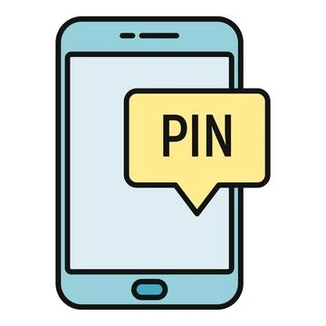 Smartphone receiving pin code for security validation 스톡 일러스트