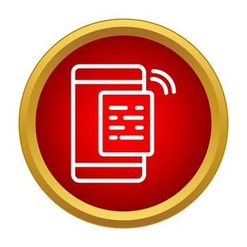 Smartphone receiving text message notification icon 库存插图
