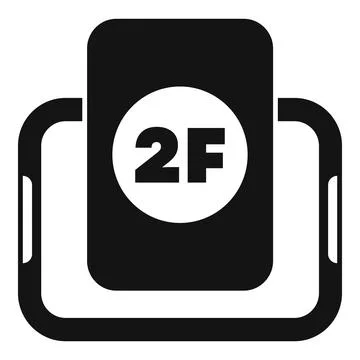 Smartphone recording 2 factor authentication code on screen Stock Illustration