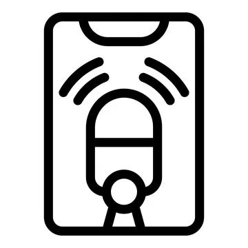 Smartphone recording audio message with microphone icon Stock Illustration