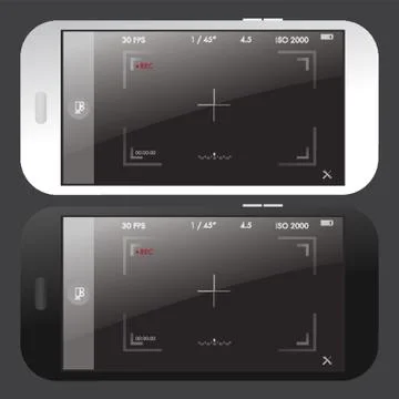 Smartphone Recording Interface 스톡 일러스트