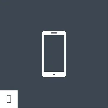 Smartphone related vector glyph icon. Stock Illustration