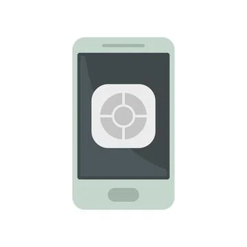 Smartphone remote control icon flat isolated vector イラスト素材