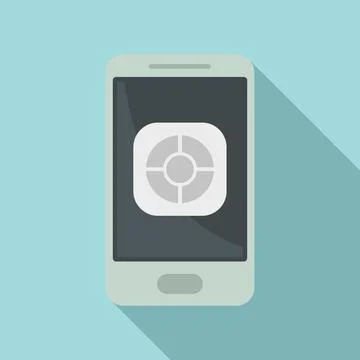 Smartphone remote control icon, flat style イラスト素材
