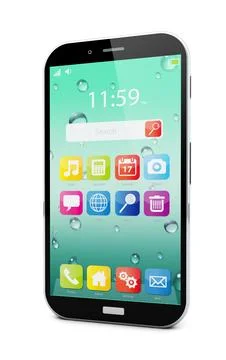 Smartphone render 스톡 사진