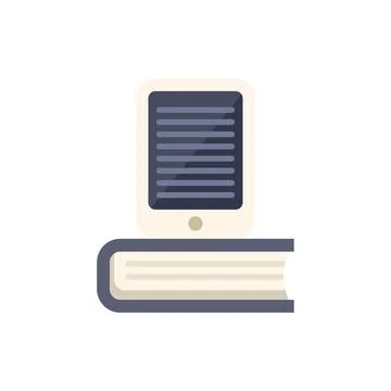 Smartphone replacing traditional book for e learning concept Stock Illustration