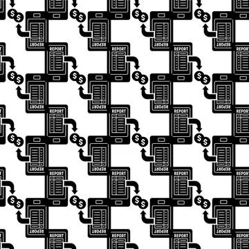 Smartphone report pattern seamless vector Illustrazione stock