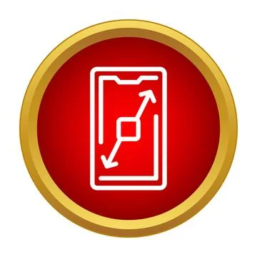 Smartphone responsive design displaying screen scaling icon Stock Illustration