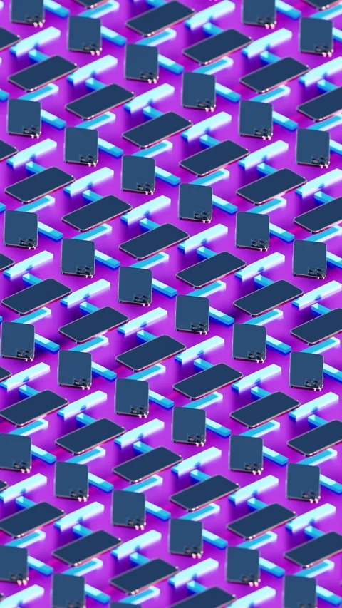 Smartphone Retro Seamless Pattern 02 4K Stock Footage 311931907