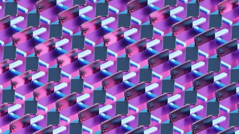 Smartphone Retro Seamless Pattern 库存插图