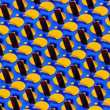Smartphone Retro Seamless Pattern Stock Illustration