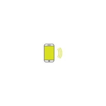 Smartphone ringging logo icon vector Stock Illustration