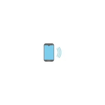 Smartphone ringging logo icon vector Stock Illustration