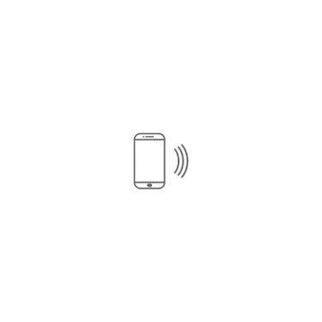 Smartphone ringging logo icon vector Stock Illustration