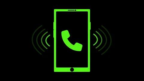 Smartphone Ringing Icon Animation, Mobile Device Making Call Animated Radio.. Stock-Footage 310567493