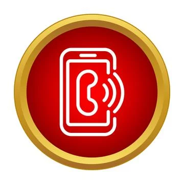 Smartphone ringing, incoming call notification, communication icon button Stock Illustration