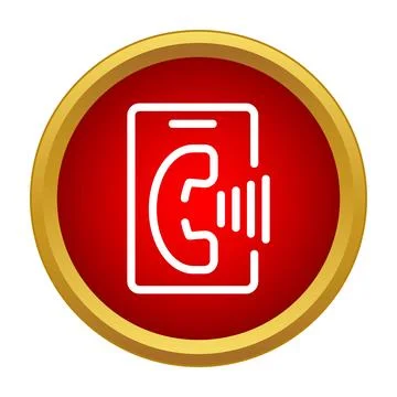 Smartphone with ringing phone icon button concept Stock Illustration