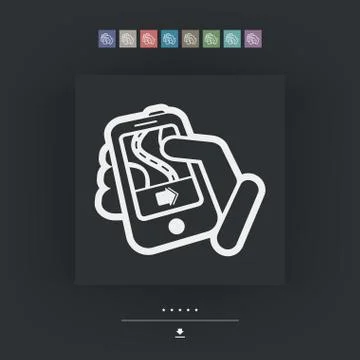 Smartphone road navigator Stockillustratie