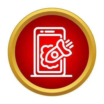 Smartphone rocket launching application startup speed icon 库存插图
