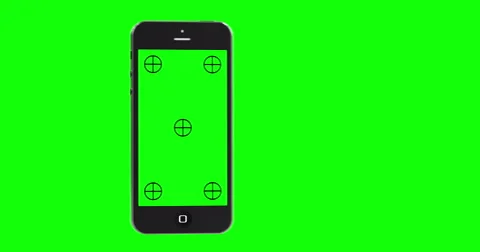 Smartphone rolling on green screen 4K Stock-Footage 46708679